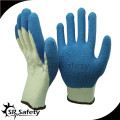 SRSAFETY 10 gauge 5yarn bleu coton liner bleu latex gants malaisie